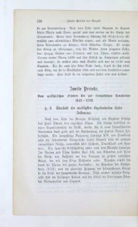 Zweite Periode. Vom westfälischen Frieden bis zur französischen Revolution 1648-1789