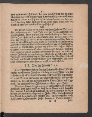 Von der dritten Aera.