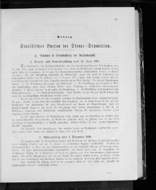 Anhang. Statistisches Bureau der Steuer-Deputation.