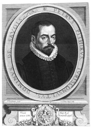 Petrvs Pithœvs. Ivrisconsvltvs. Dominvs. De. Savois.