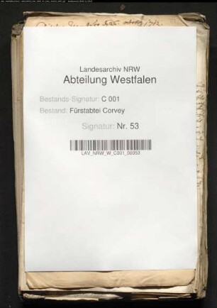 Reichstagsberichte (Gesandter von Wetzel) mit 1 Drucksache