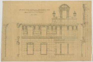 Thiersch, Friedrich von; München, Türkenstr.; Haus Neresheimer - Fassade (Schnitt)