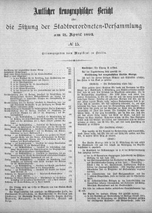 No. 15, 21.April 1892
