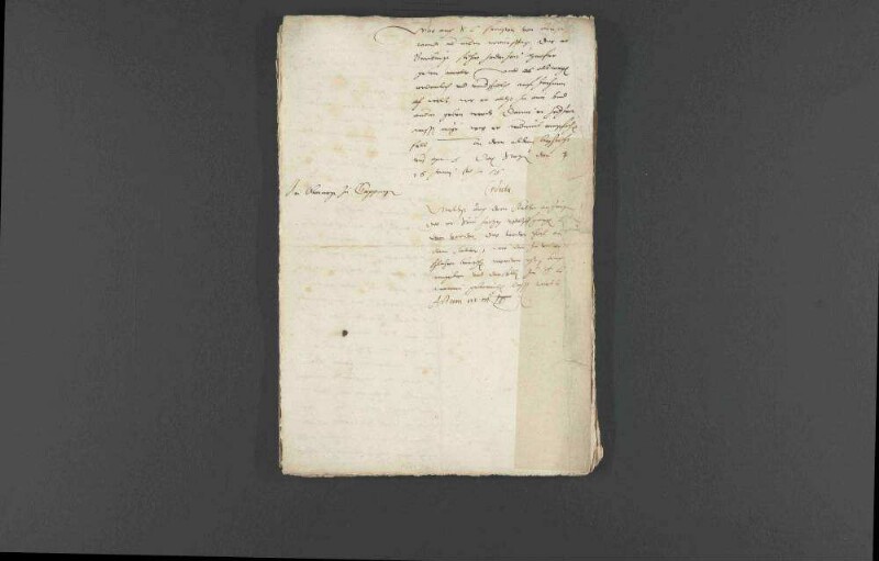 Anweisungen Herzog Christophs von Württemberg an den Obervogt zu Göppingen und den Kastner zu Heidenheim bezüglich eines Aufenthalts des Pfalzgrafen Wolfgang im Göppinger Schloss sowie in Heidenheim.