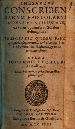 Thesaurus conscribendarum epistolarum