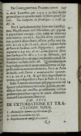 Cap. XXVI. De Exturbatione Et Tractatione Noxae