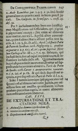 Cap. XXVI. De Exturbatione Et Tractatione Noxae