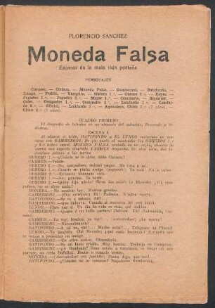 1920009200: Moneda falsa : escenas de la mala vida porteña