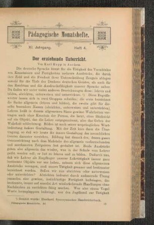 ¬Der¬ erziehende Unterricht