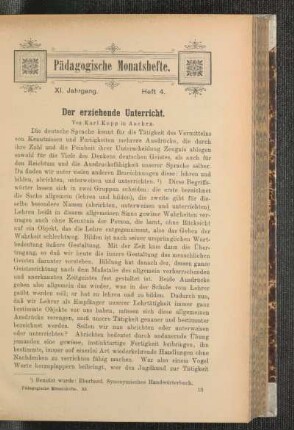 ¬Der¬ erziehende Unterricht
