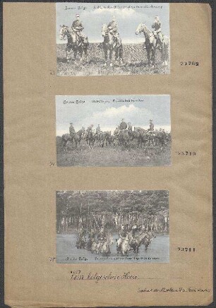 Zweifarbige Fotopostkarten: Etat-Major. Distribution des ordres