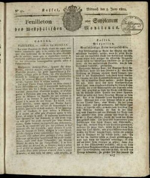 No. 45, Mittwoch den 3. Juny 1812
