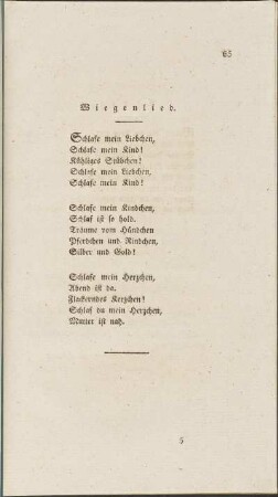 Wiegenlied.