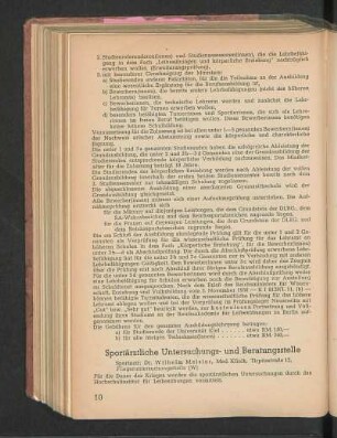Sportärztliche Untersuchungs- und Beratungsstelle