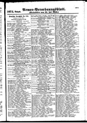 1074.Ausgabe. Montag, 31. Juli 1916