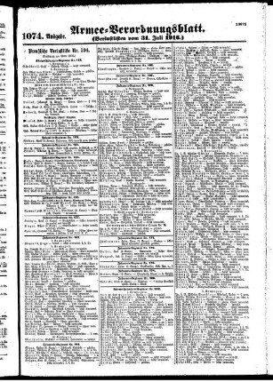 1074.Ausgabe. Montag, 31. Juli 1916