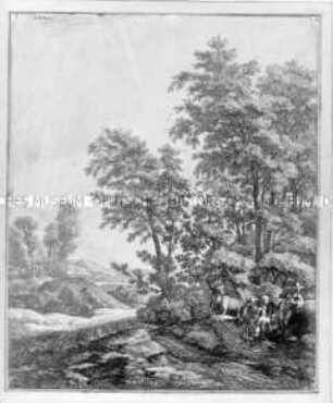 Merkur schläfert Argus ein (Nr. 3 einer Folge zur griechischen Mythologie)