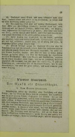 Vierter Abschnitt. Der Mensch als Staatsbürger