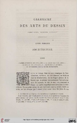 14: Grammaire des arts du dessin, 1, Architecture, 23 : architecture, sculpture, peinture