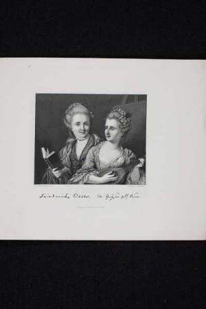 Doppelbildnis der Friederike Oeser. W. Geyser, geb. Oeser