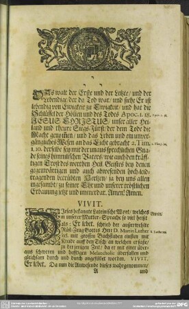 Leichenpredigt : Das Paulinische Memorial, Antritt, [Text], Eingang, Tractatio, Gebrauch