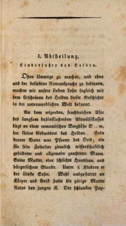 Leben und Schicksale der A. K. : Zur Unterhaltung und Belehrung besonders für Jünglinge