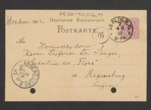 Brief von Maximilian Westermaier an Jakob Singer