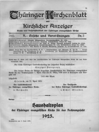 Nr. 3 : 2. Juni 1925
