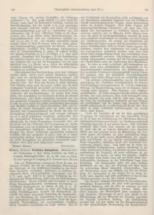 139-141 [Rezension] Heinze, Richard, Tertullians Apologeticum