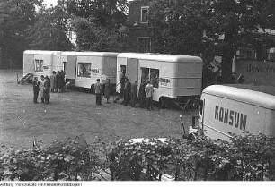 Konsumgenossenschaft. Fahrendes Kaufhaus, September/Oktober 1954