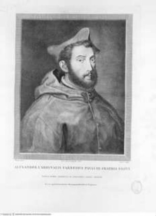 Schola Italica Artis Pictoriae sive tabulae insigniores in romanis pinacothecis adservatae tabulis aere incisis nunc primum editae sumptibus Petri Pauli Montagnani-Mirabili Romae MDCCCVI, Tafel (22): Alexander cardinalis Farnesius ...