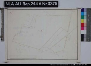 Das Uhlenmoor bei DUNUM mit den angrenzenden Kolonatsgrundstücken und Wegen Kolorierte Zeichnung von Börner Papier Format 43,0x30,6 M 1:5.100