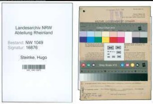 Entnazifizierung Hugo Steinke , geb. 09.05.1888 (Finanzbeamter)