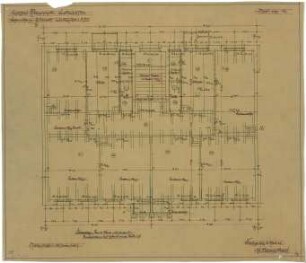 Billing, Hermann; Karlsruhe, Gerwigstr. 35; Haus Wilhelm Pfrommer - 1. OG und 2. OG (Werkplan)