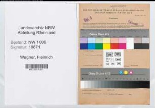 Entnazifizierung Heinrich Wagner, geb. 23.03.1899 (Verw.Angest.)