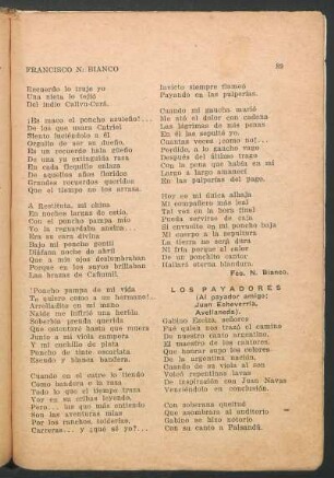 Los payadores : (Al payador amigo: Juan Echerverría, Avellaneda).