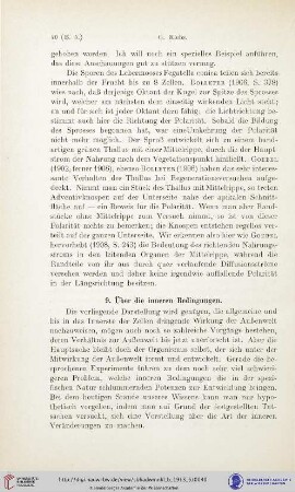 9. Über die inneren Bedingungen