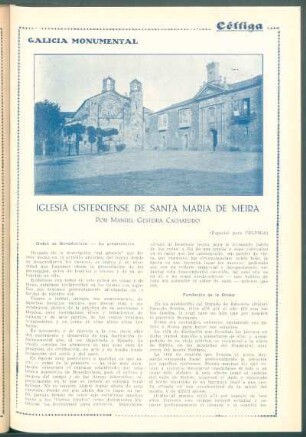 Galicia monumental : Iglesia cisterciense de Santa María de Meira