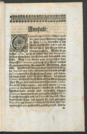 Innhalt. Personen. Entréen.