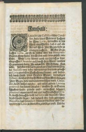Innhalt. Personen. Entréen.