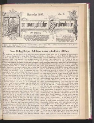 November 1884. Nr. 11