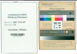 Entnazifizierung Wilhelm Aussieker , geb. 00.00.0000 (Stadtinspektor)