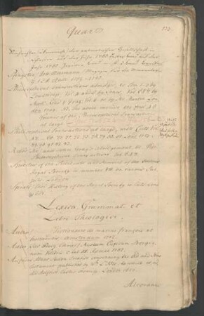 Lexica, Grammatica et Libri theologici