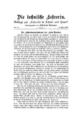 Die Lehrerinnenseminare des Lette-Vereins