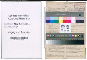 Entnazifizierung Friedrich Hagelgans , geb. 09.06.1905 (Friseur)