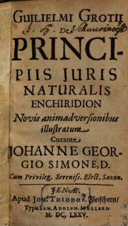 De principiis iuris naturalis enchiridion