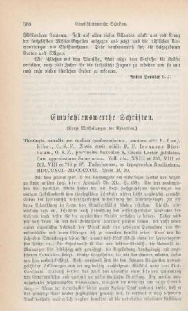 560-574 Empfehlenswerthe Schriften