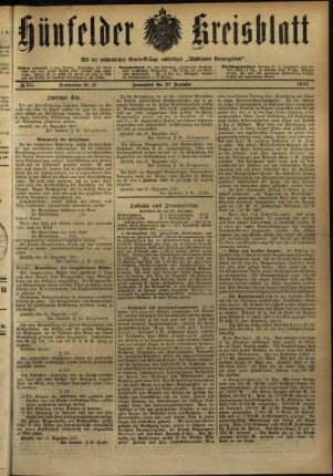 Ausgabe vom Samstag, den 29. Dezember 1917.