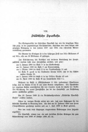 VIII. Städtische Sparkasse