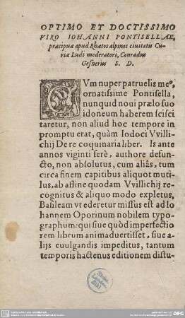 OPTIMO ET DOCTISSIMO...